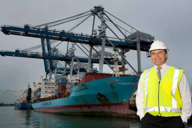 Fonterra's Gary Romano with another shipment leaving New Zealand shores.